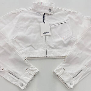 JACQUEMUS White La Casa 'La veste de-Nîmes Cabrio' Denim Jacket Sz S /36 NWT